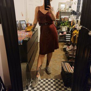 Maroon Slip Dress